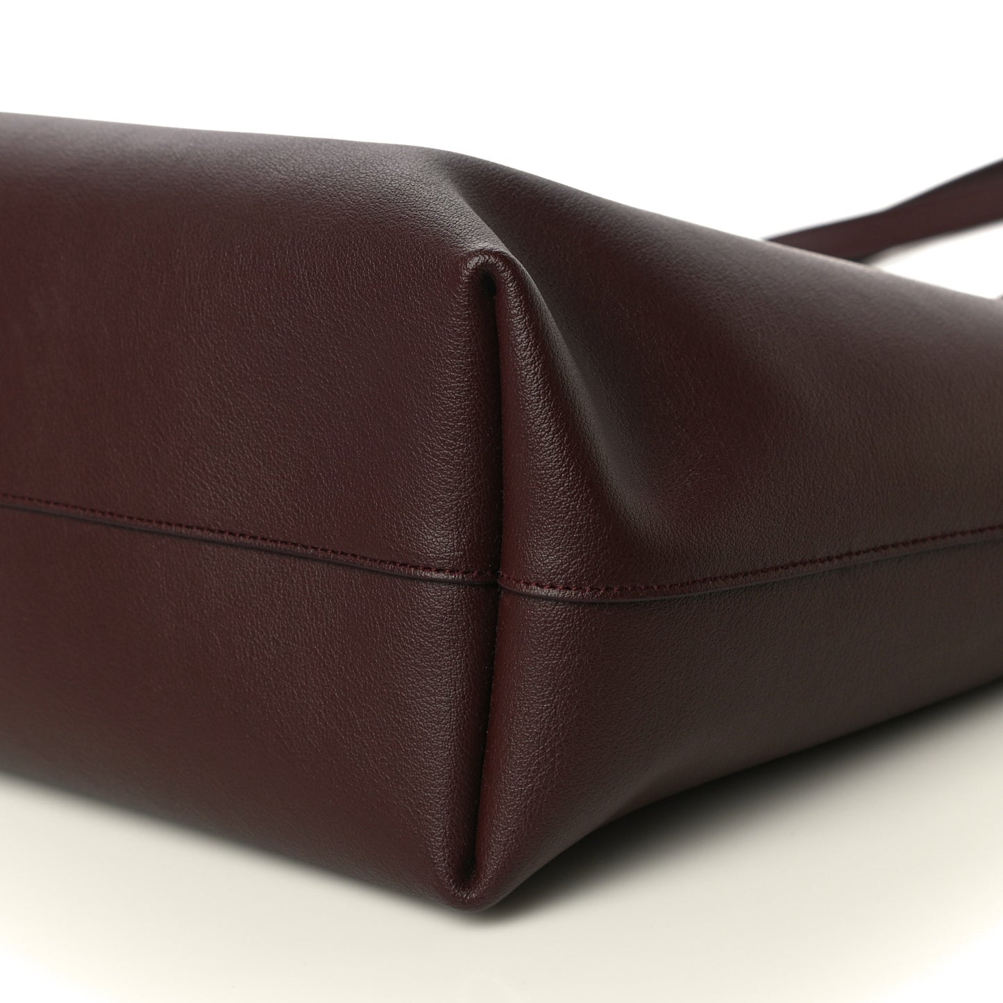 Calfskin Large Shopping Tote Old Bordeaux