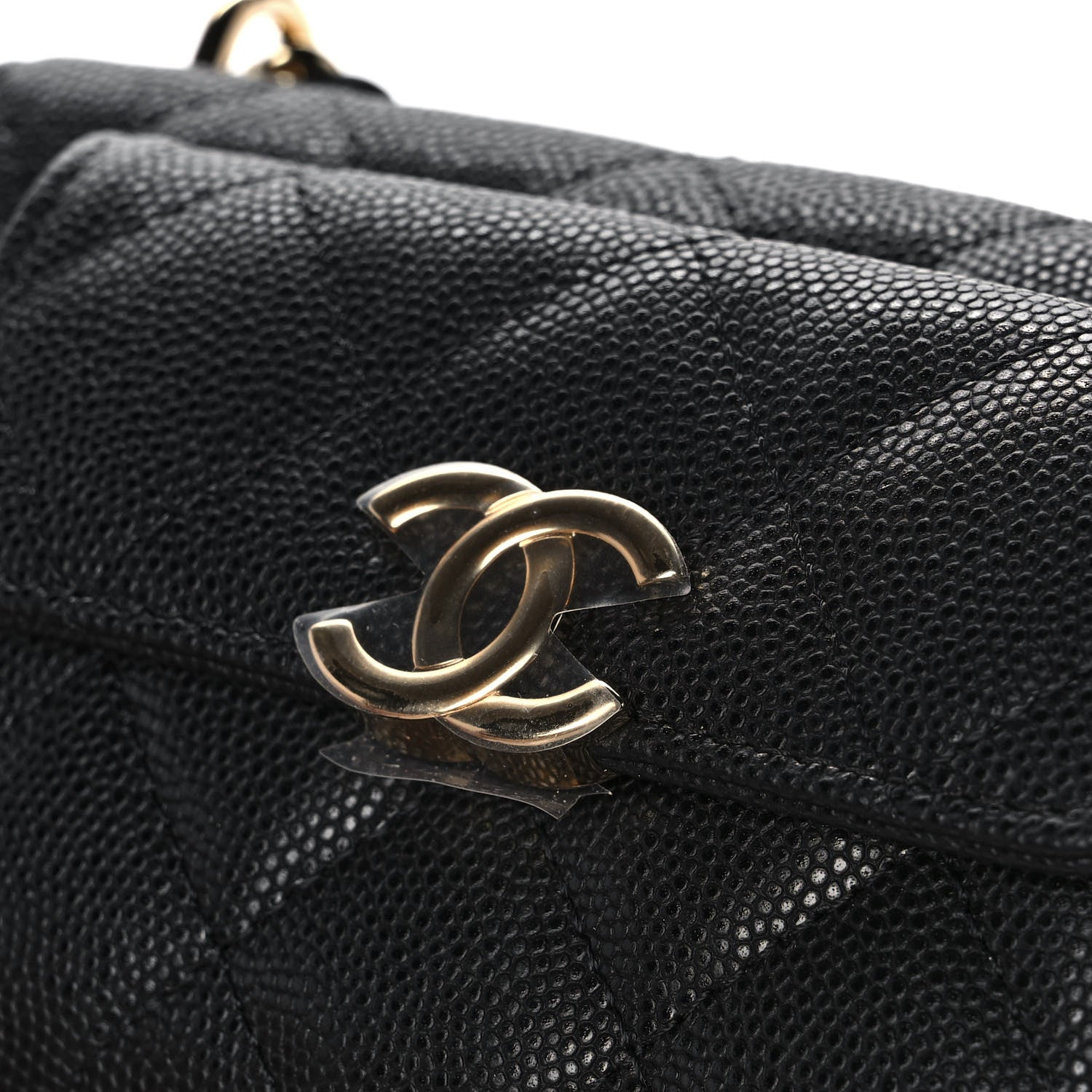 Chanel Caviar Quilted Pocket Twins Clutch With Chain Black 11 of 12