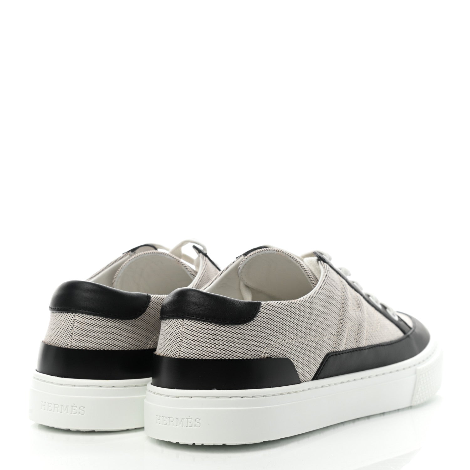Hermes Canvas Calfskin Deep Sneakers 37 Prunoir Black 4 of 9
