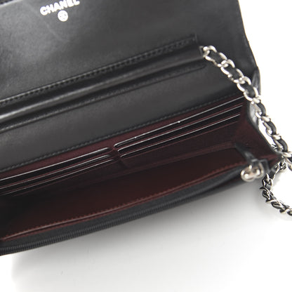 Chanel Lambskin Quilted Wallet On Chain WOC Black 4 of 12