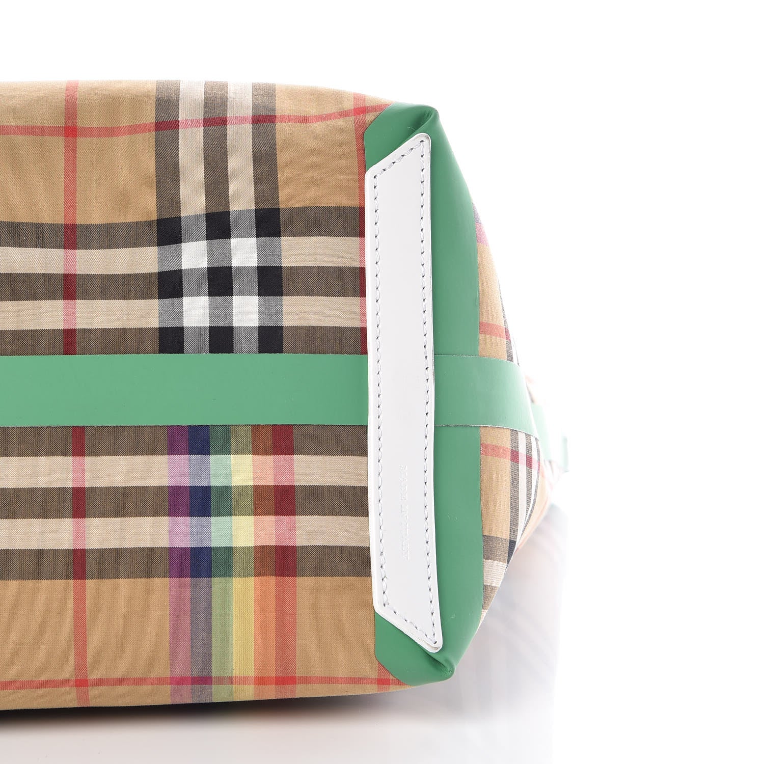 Burberry Vintage Rainbow Check Large The Giant Reversible Tote Antique Yellow 13 of 14