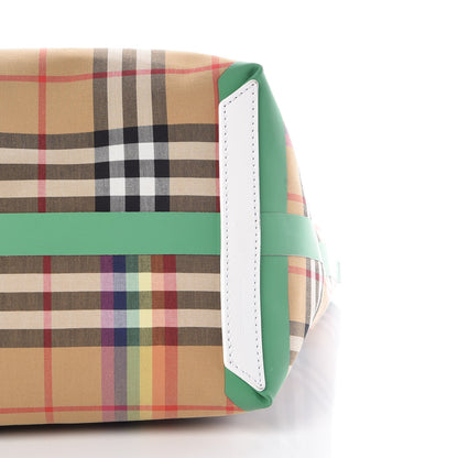 Burberry Vintage Rainbow Check Large The Giant Reversible Tote Antique Yellow 13 of 14