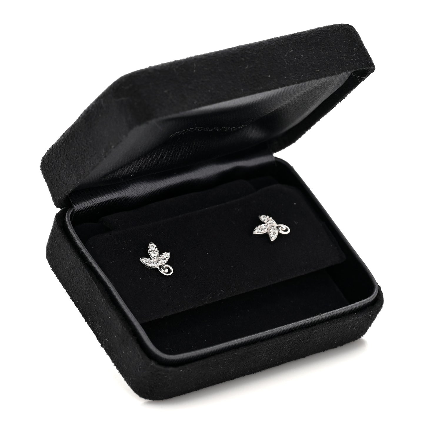 18K White Gold Diamond Paloma Picasso Olive Leaf Earrings