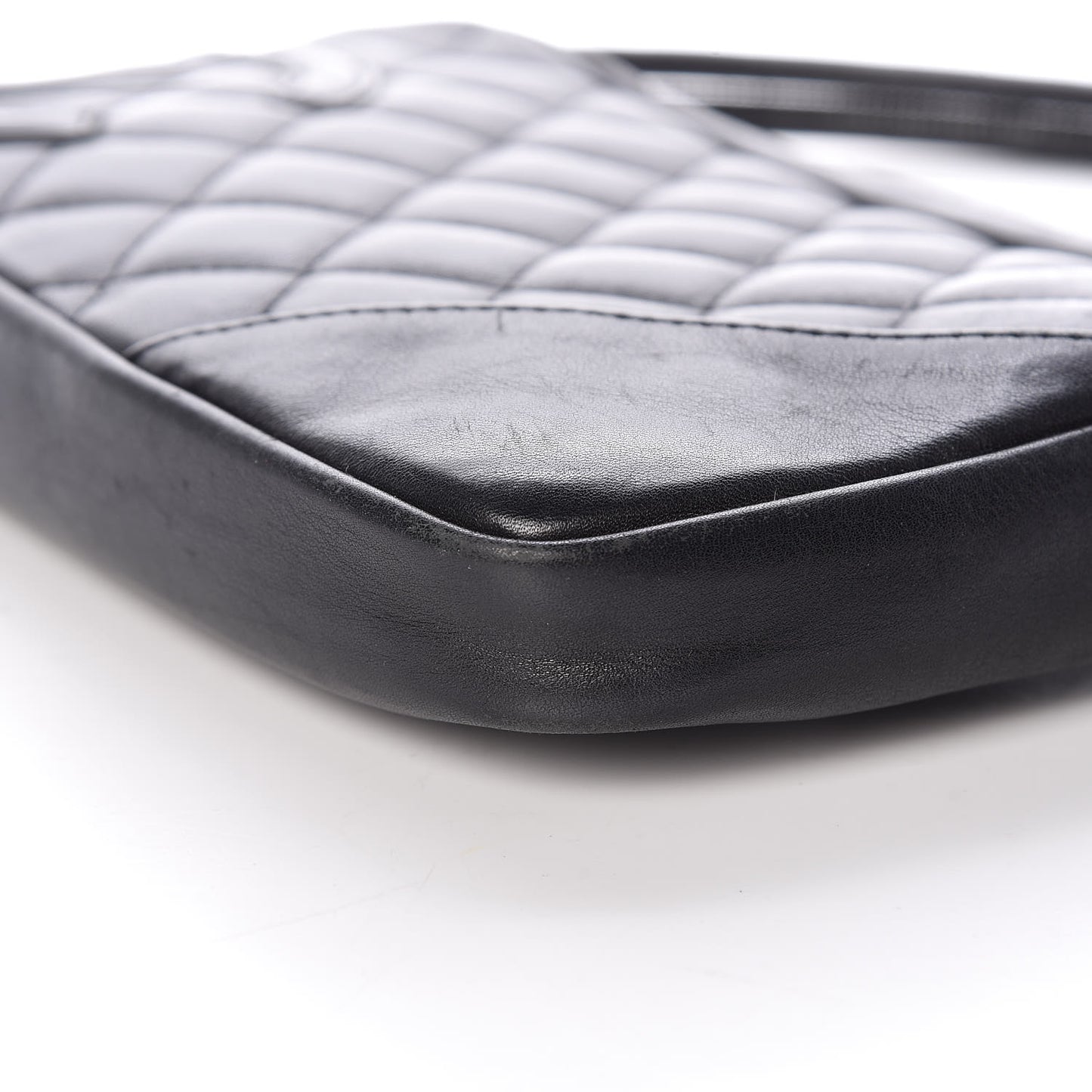 Calfskin Quilted Cambon Pochette Black