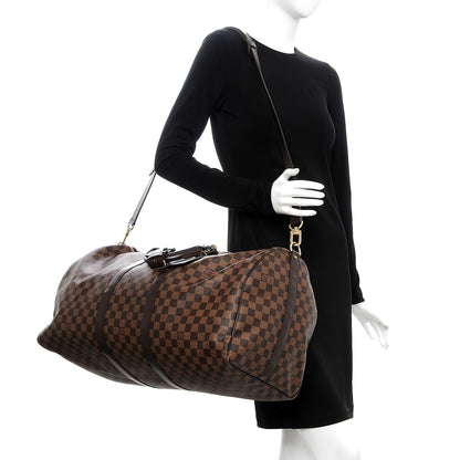Louis Vuitton Damier Ebene Keepall Bandouliere 55 2 of 8
