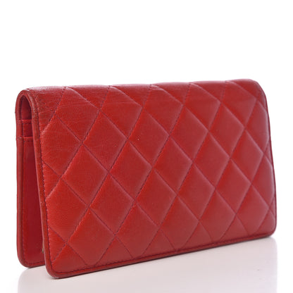 Chanel Lambskin Quilted Valentine Wallet Red 3 of 15