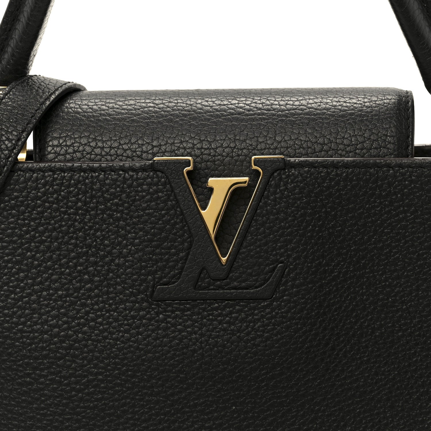Louis Vuitton Taurillon Capucines PM Black Fuchsia 1847607