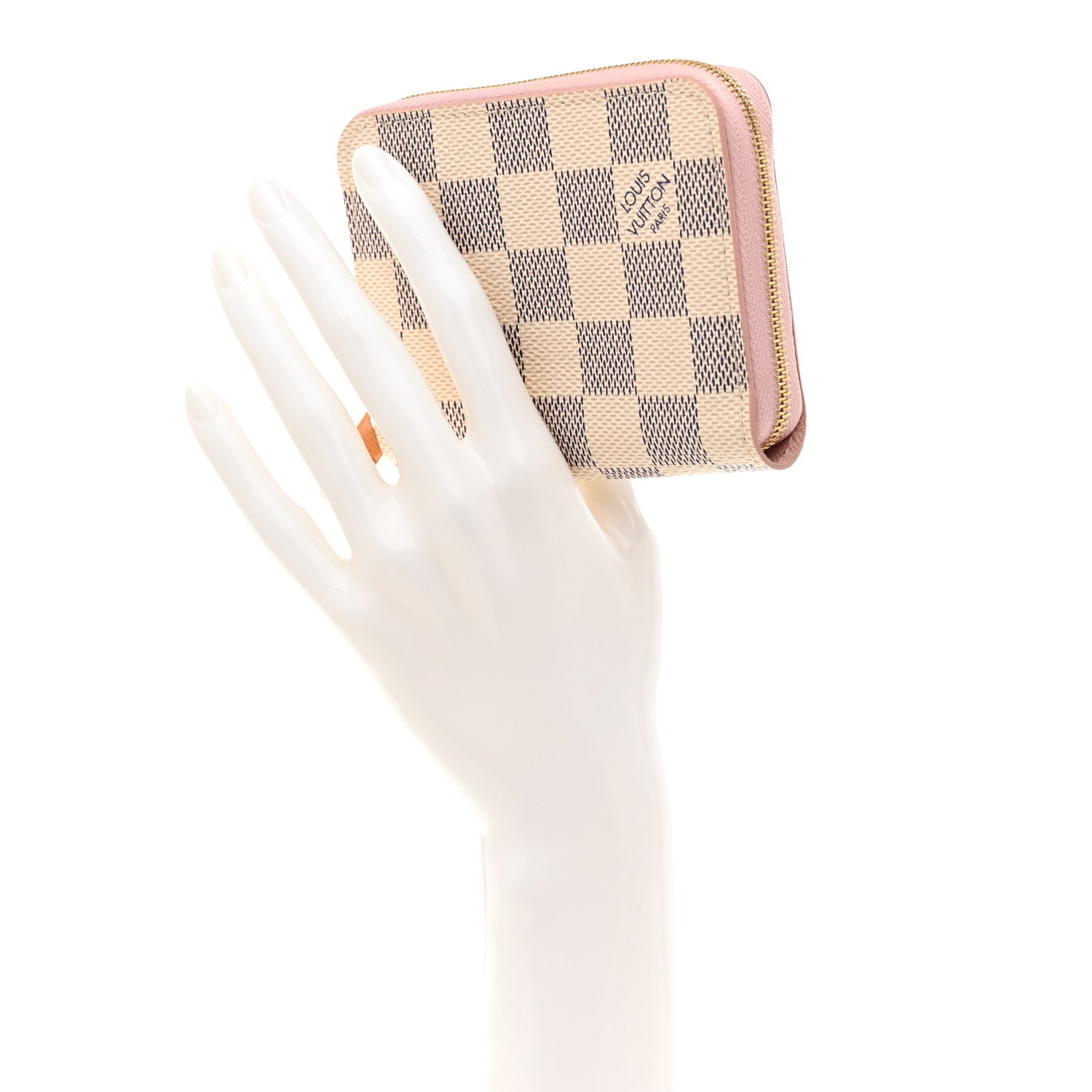 Louis Vuitton Damier Azur Zippy Coin Purse Rose Ballerine 2 of 6