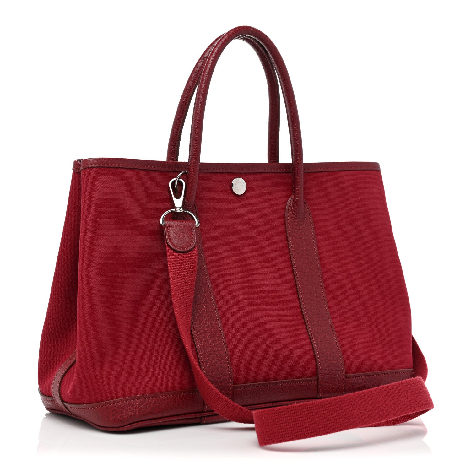 Hermes Toile Buffle Garden Party 30 TPM Rouge Imperial 3 of 11