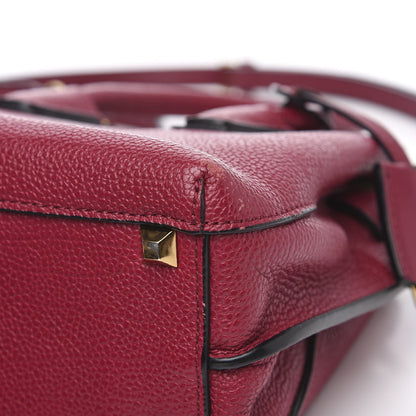 MCM Grained Calfskin Mini Milla Tote Burgundy 10 of 11