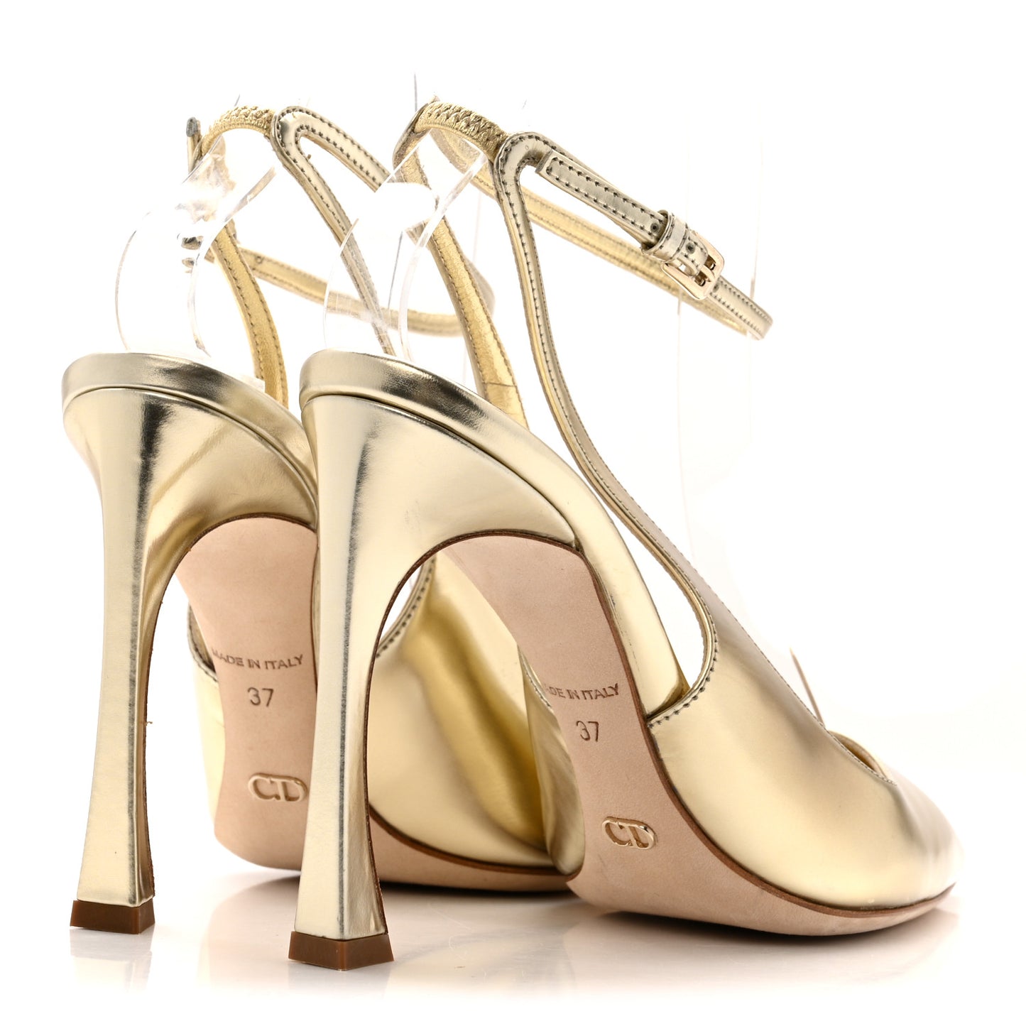 Metallic Songe 100mm Pumps 37 Or