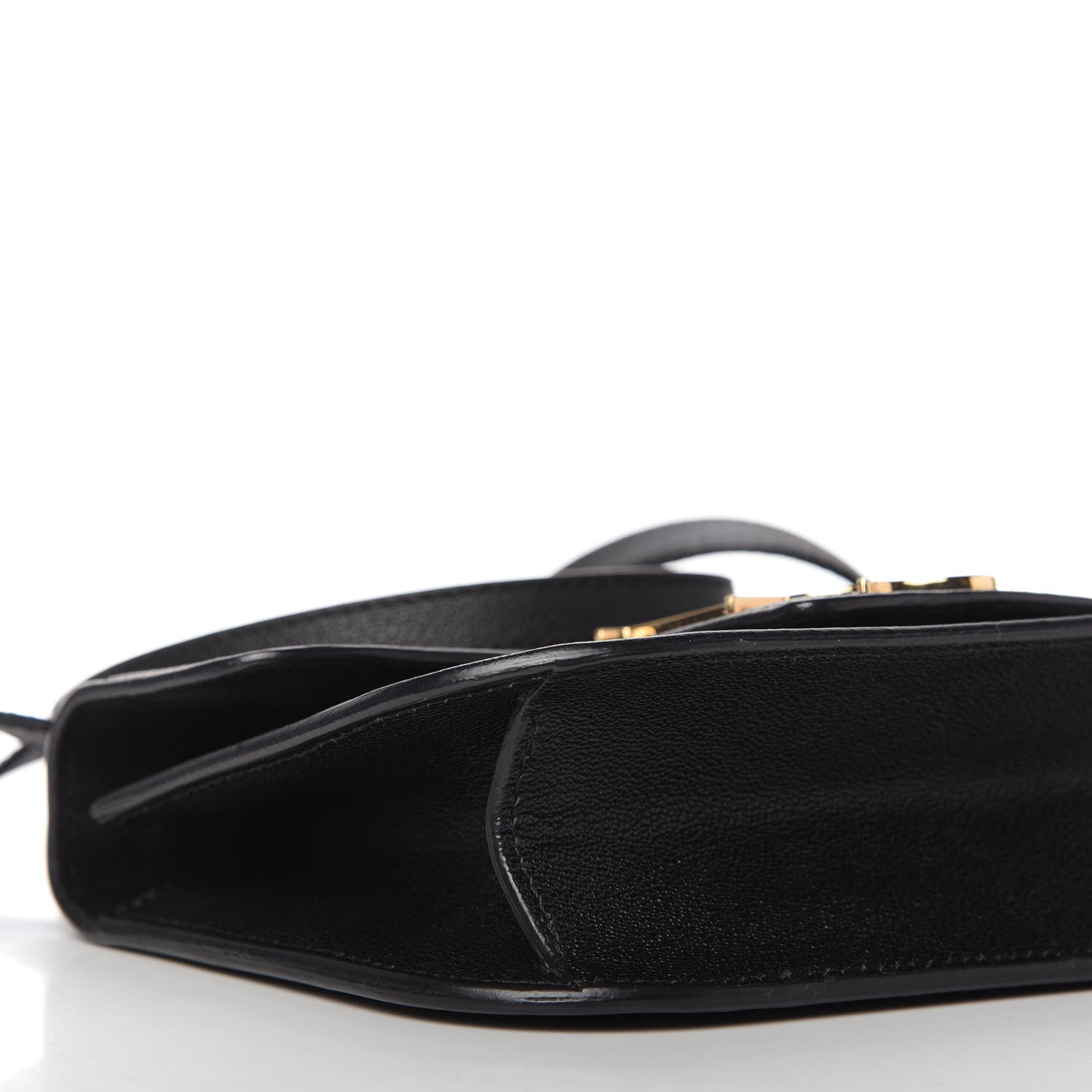 Alexander McQueen Grained Calfskin Small Insignia Flap Black 6 of 10