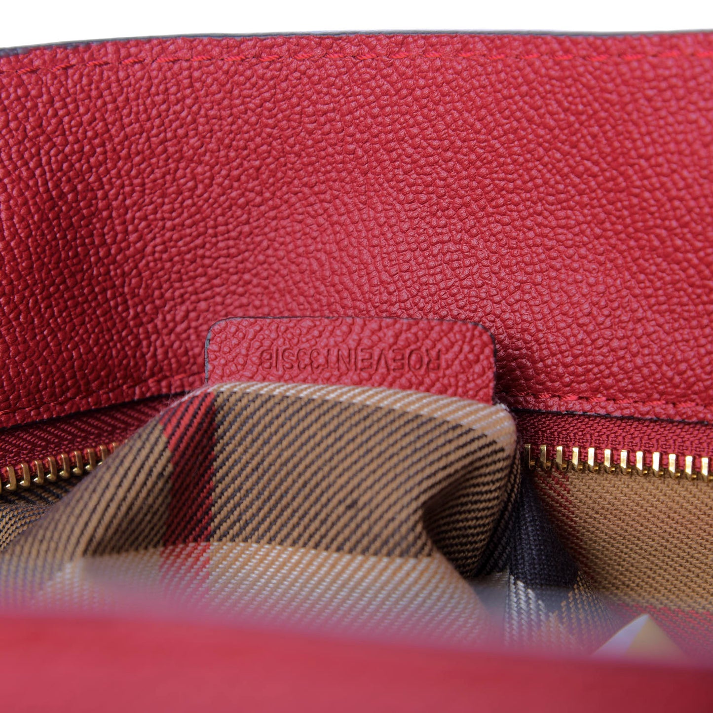 Soft Grain Calfskin Medium Buckle Tote Parade Red