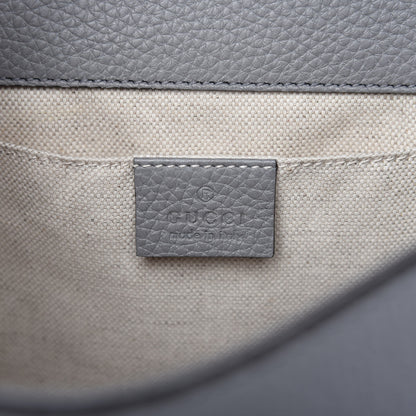 Gucci Cellarius Calfskin Mini GG Marmont Top Handle Bag Deep Grey 8 of 10