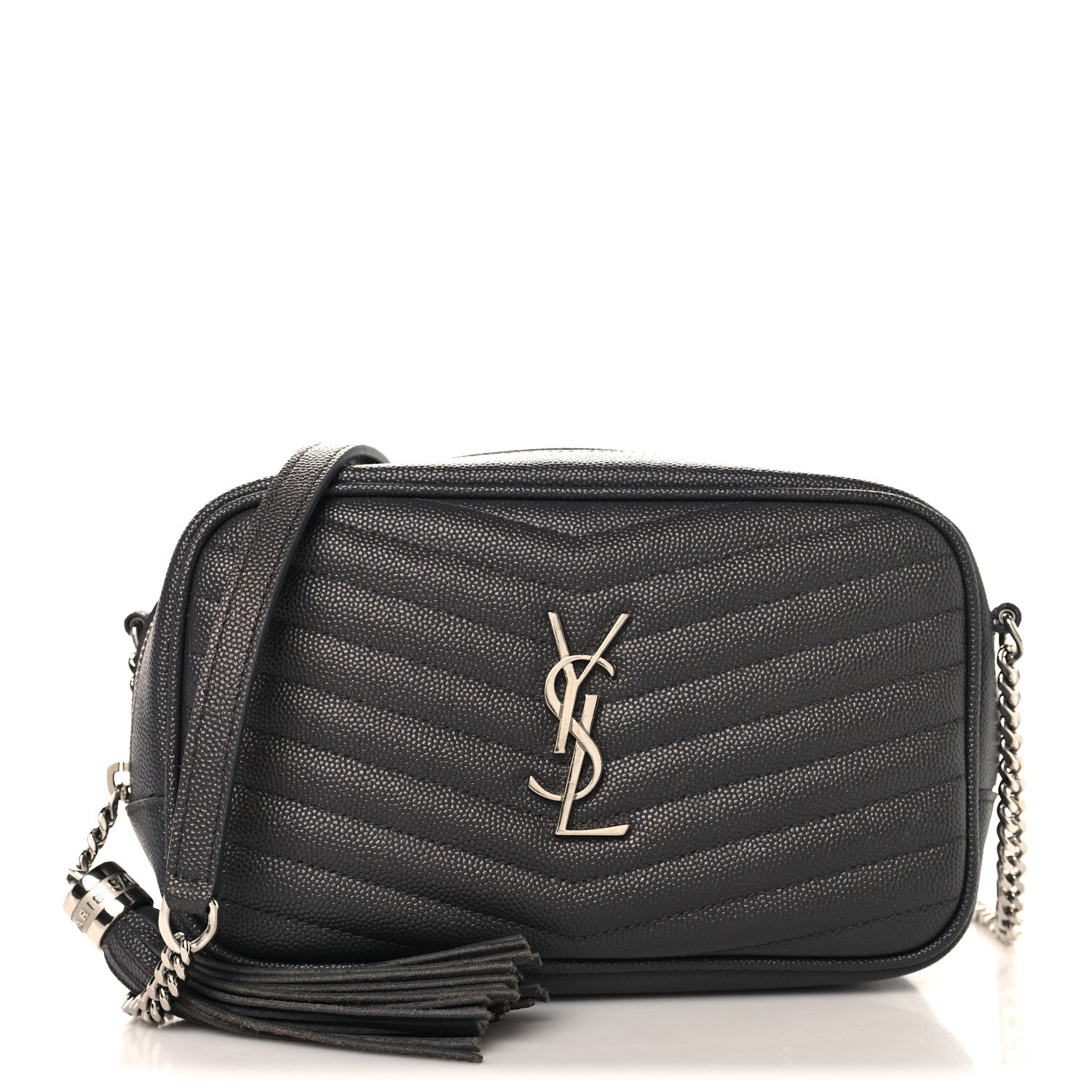 Saint Laurent Grain De Poudre Matelasse Monogram Mini Lou Camera Bag Asphalt 1 of 11