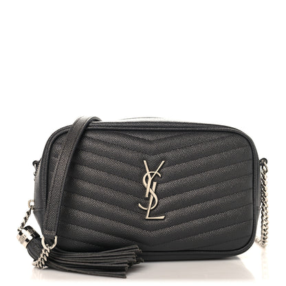 Saint Laurent Grain De Poudre Matelasse Monogram Mini Lou Camera Bag Asphalt 1 of 11