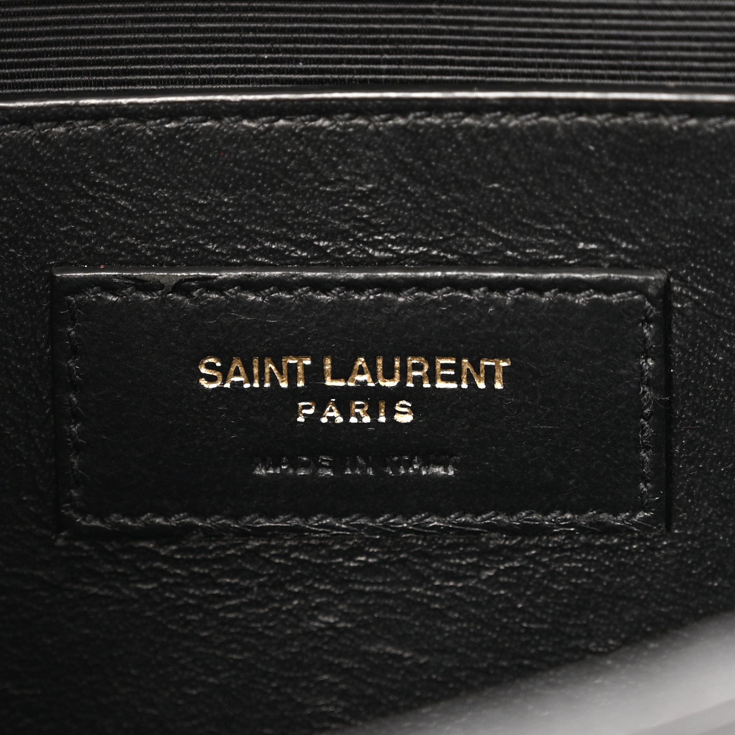 Saint Laurent Calfskin Crocodile Embossed Medium Classic Monogram Kate Tassel Satchel Black 6 of 15