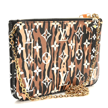 Louis Vuitton Monogram Giant Jungle Pochette Double Zip Black 3 of 9