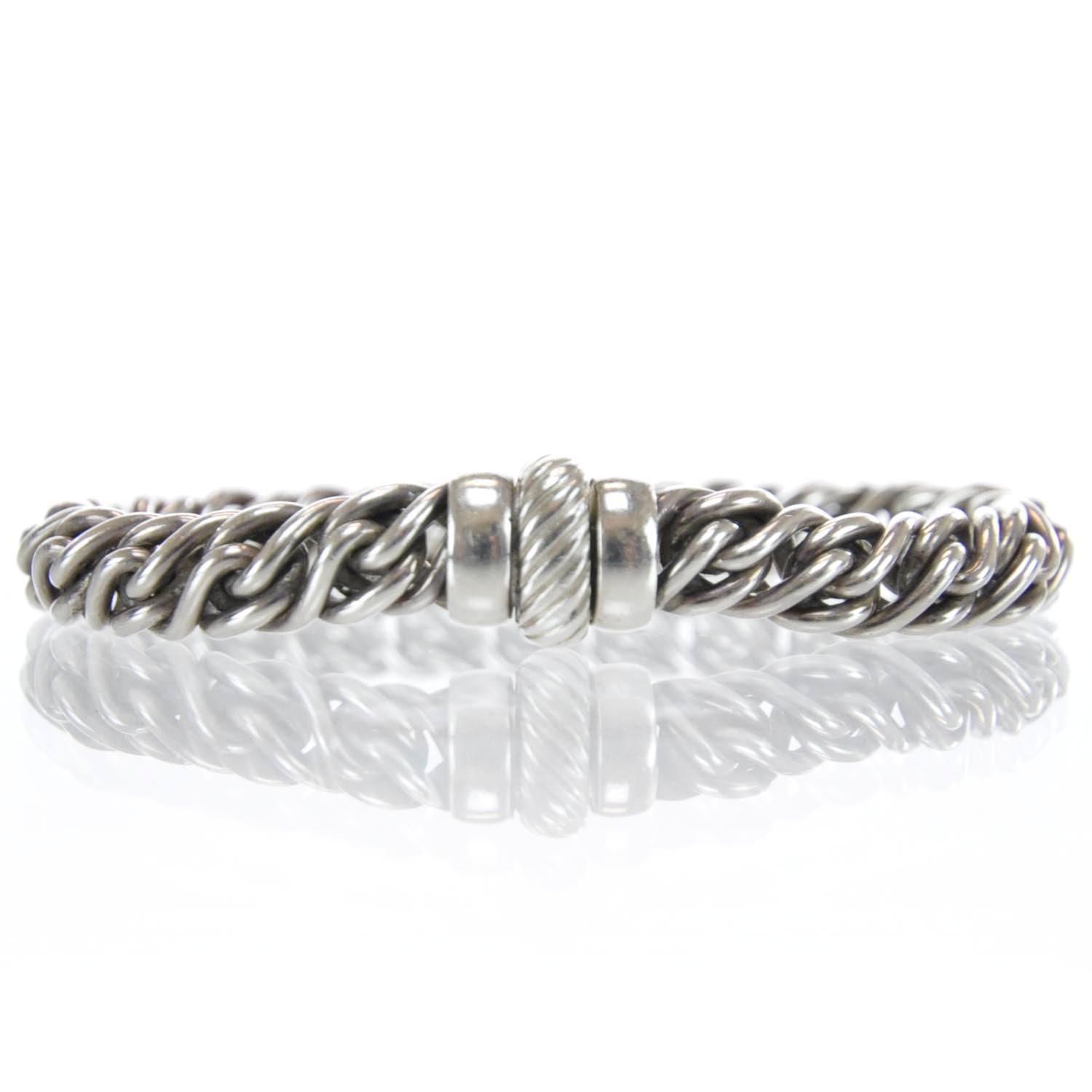 David Yurman Sterling Silver Lyrica Rope Bracelet 1 of 5