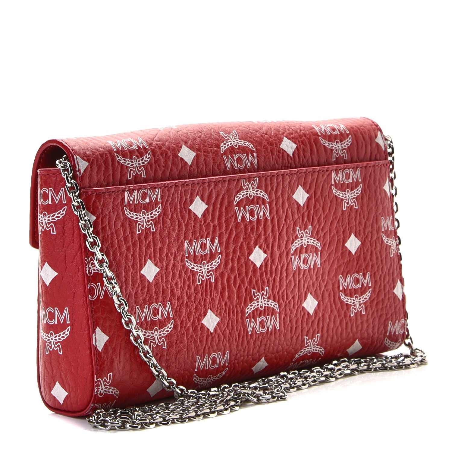 MCM Visetos Patricia Wallet On Chain Red 2 of 6