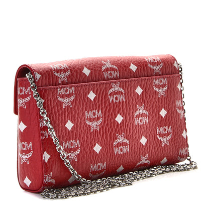MCM Visetos Patricia Wallet On Chain Red 2 of 6