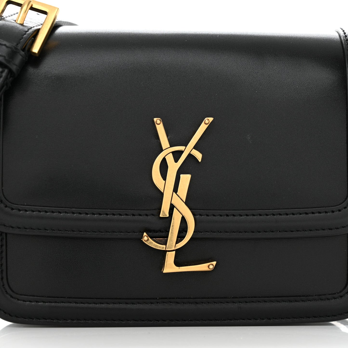 Smooth Calfskin Small Solferino Satchel Black
