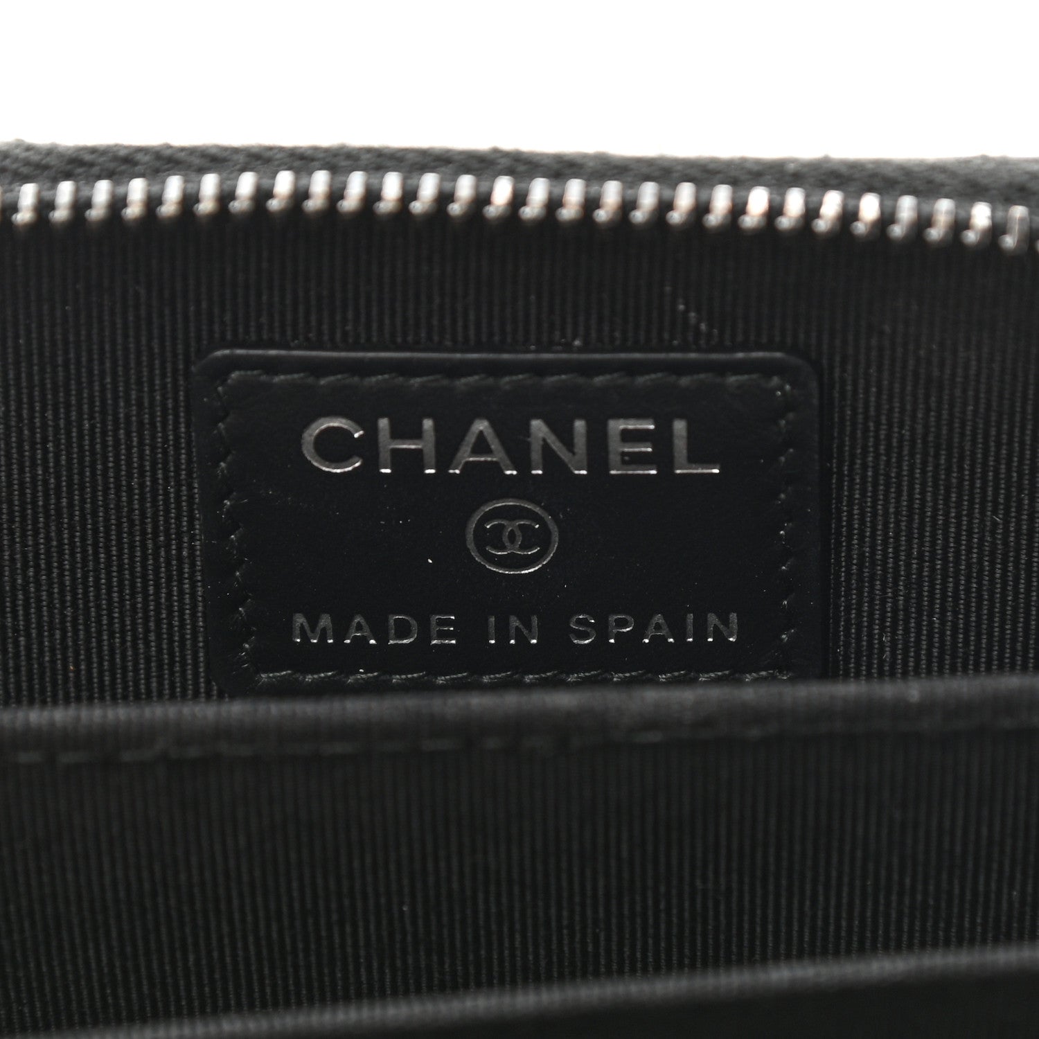 Chanel Calfskin Quilted Zip Coin Purse So Black 6 of 8