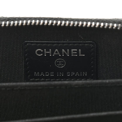 Chanel Calfskin Quilted Zip Coin Purse So Black 6 of 8
