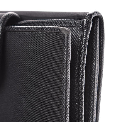 Prada Tessuto Nylon Vela Saffiano Wallet Black 8 of 11
