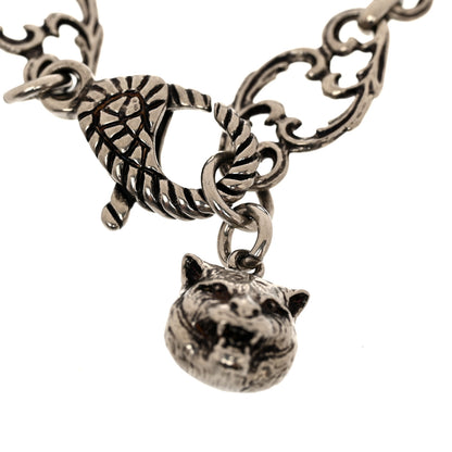 Gucci Oxidized Palladium Crystal Double G Bracelet Silver 4 of 4