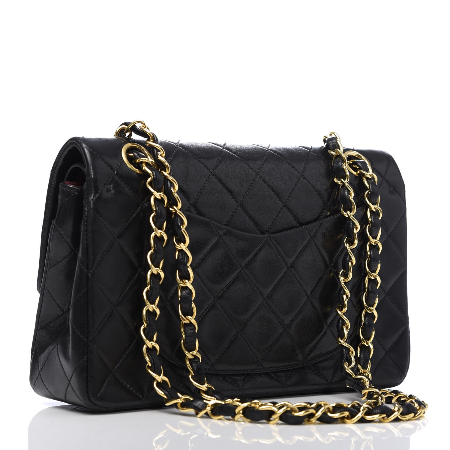 Chanel Lambskin Quilted Small Double Flap Black 3 of 11