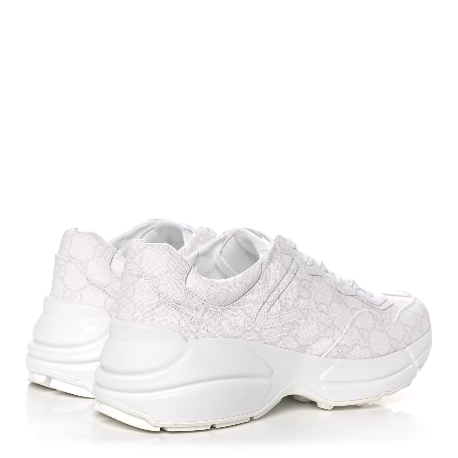 Gucci GG Supreme Monogram Womens Rhyton Sneakers 40 White 4 of 11
