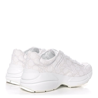 Gucci GG Supreme Monogram Womens Rhyton Sneakers 40 White 4 of 11