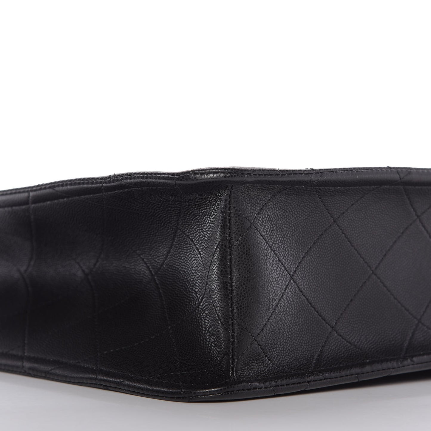 Caviar Quilted Sweet Classic Shopping Tote Black