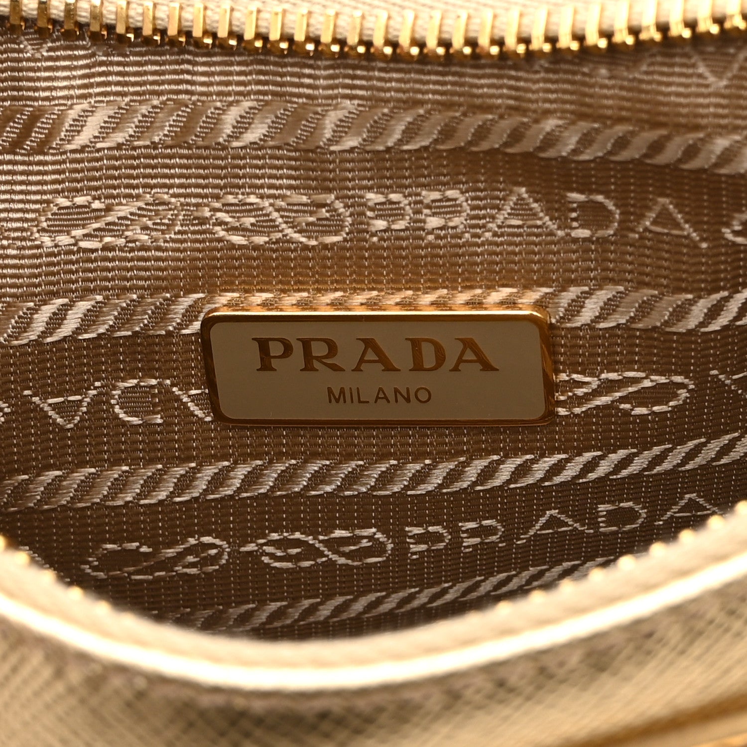 Prada Saffiano Lux Mini Re-Edition Shoulder Bag Platino 6 of 10