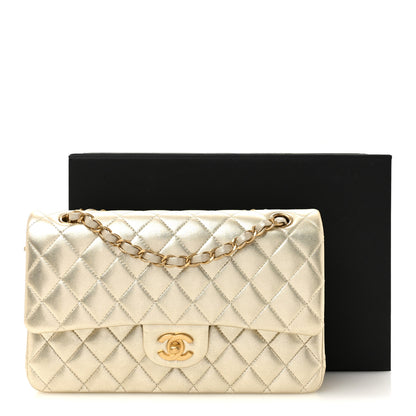 Chanel Metallic Lambskin Quilted Medium Double Flap Gold 11 of 11