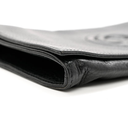 Gucci Pebbled Calfskin Medium Soho Clutch Black 10 of 11