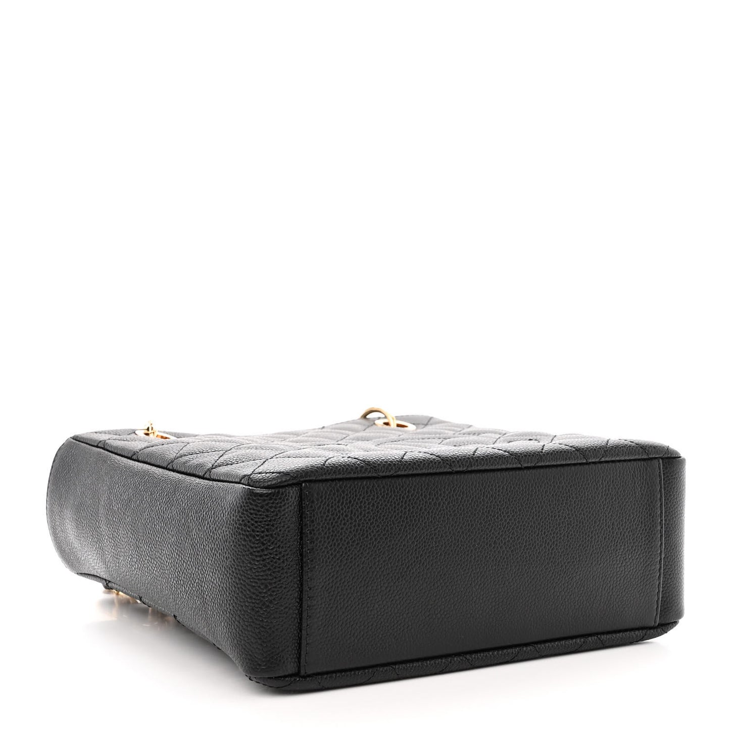 Caviar Quilted Petit Shopping Tote PST Black