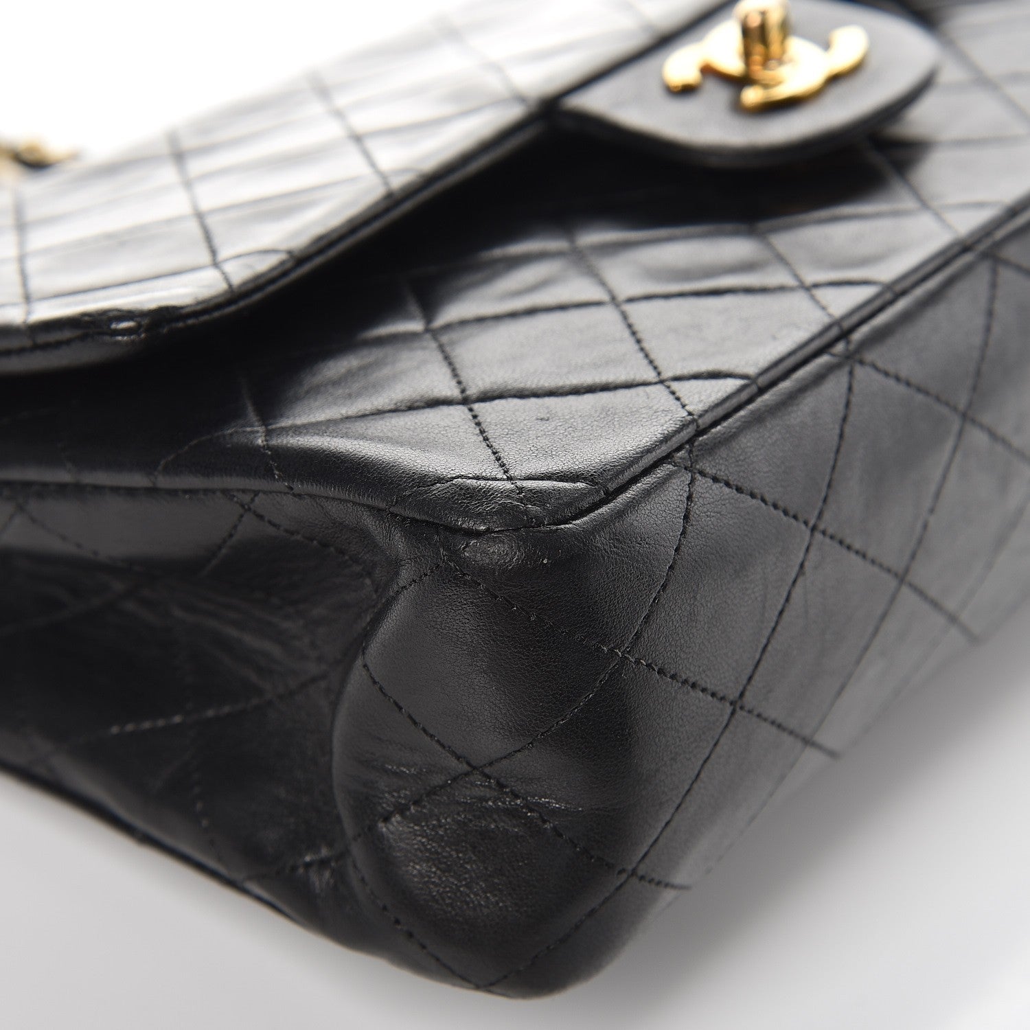 Chanel Lambskin Quilted Medium Double Flap Black 9 of 12