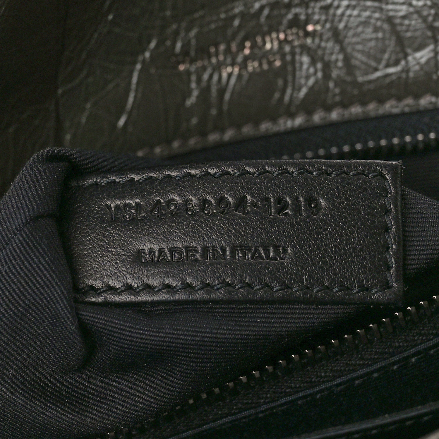Saint Laurent Crinkled Calfskin Matelasse Monogram Medium Niki Chain Satchel Fog 7 of 11