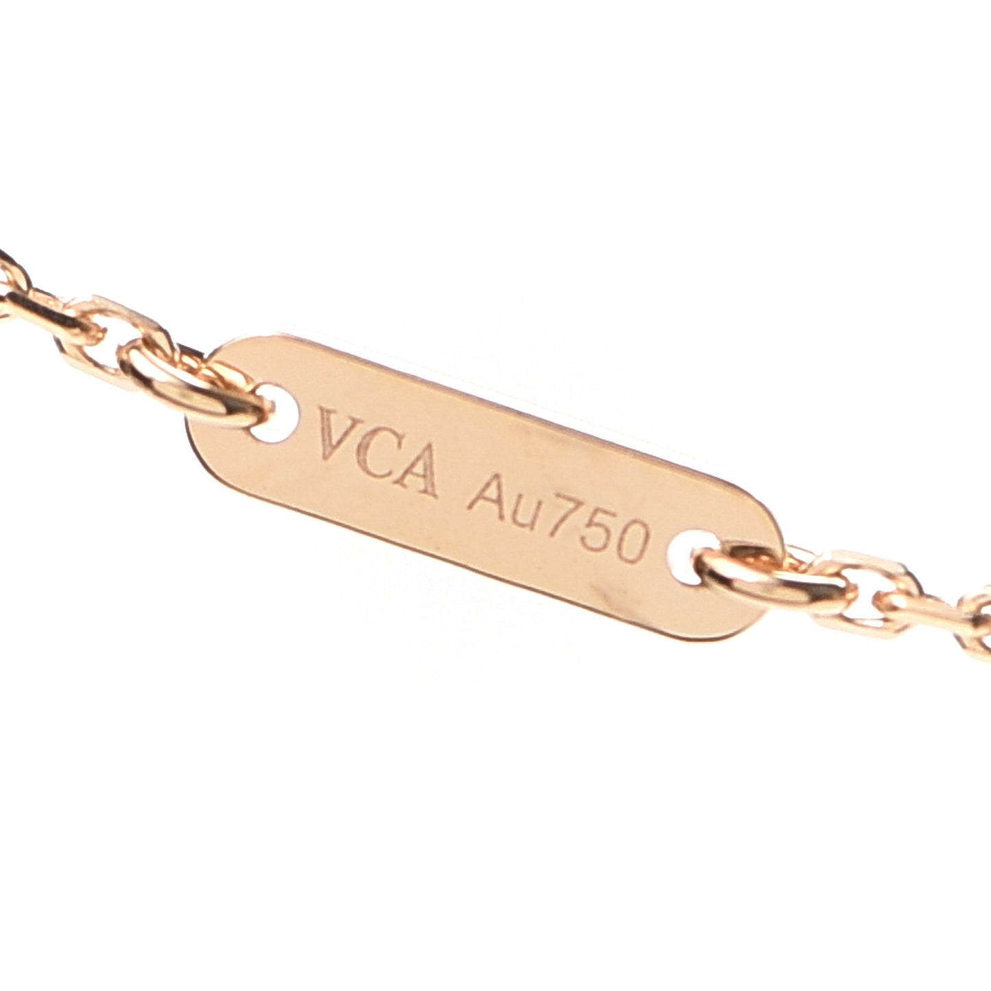 18K Rose Gold Carnelian Sweet Alhambra Pendant Necklace