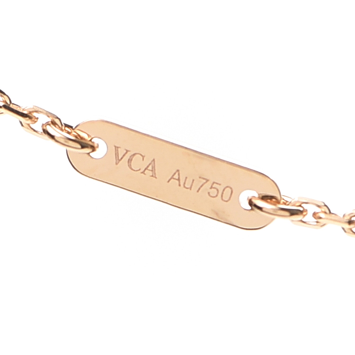 Van Cleef & Arpels 18K Rose Gold Carnelian Sweet Alhambra Pendant Necklace 6 of 8