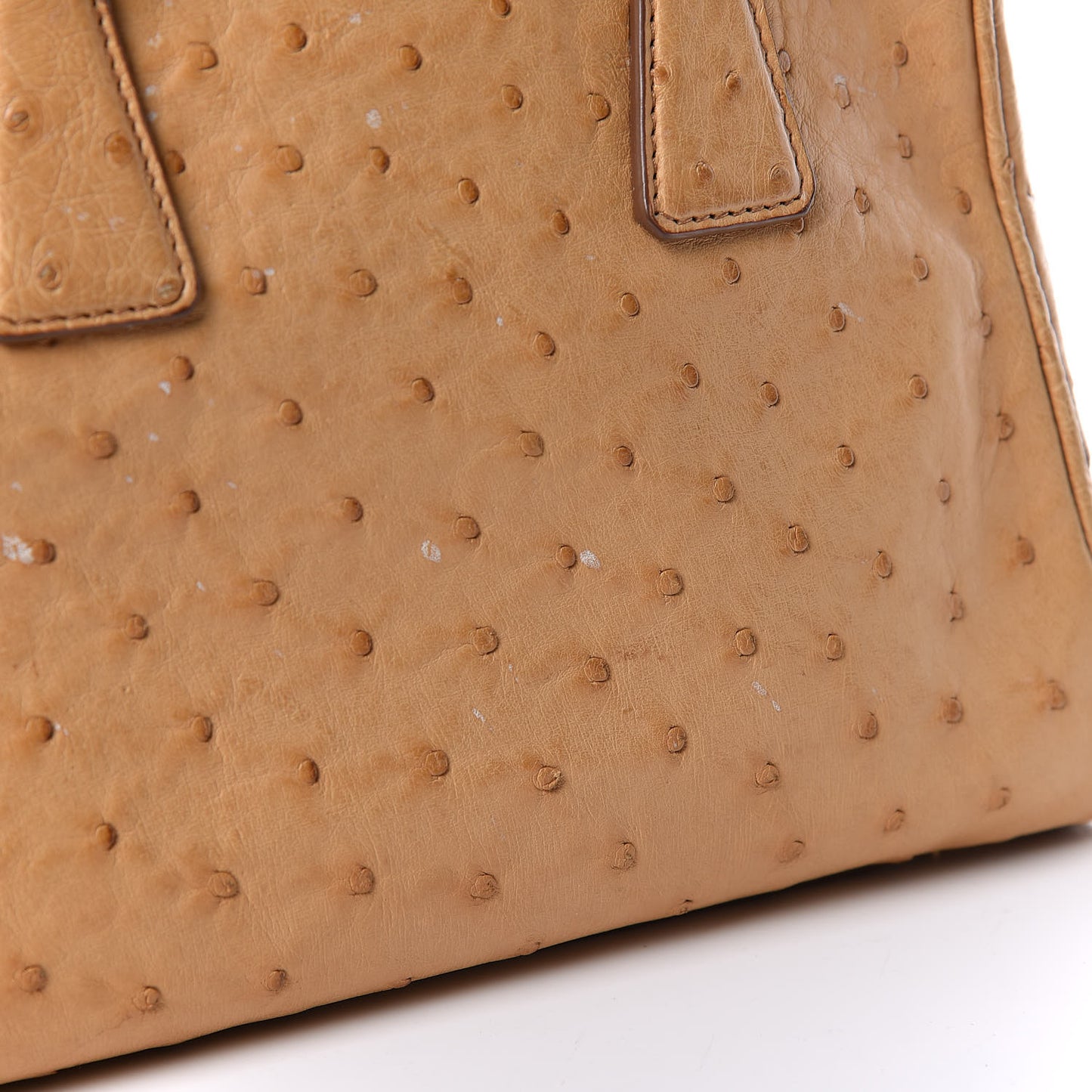 Ostrich Pyramid Bag Soleil