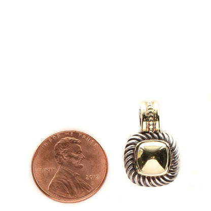 David Yurman Sterling Silver 14K Yellow Gold 7mm Albion Enhancer Pendant 2 of 5