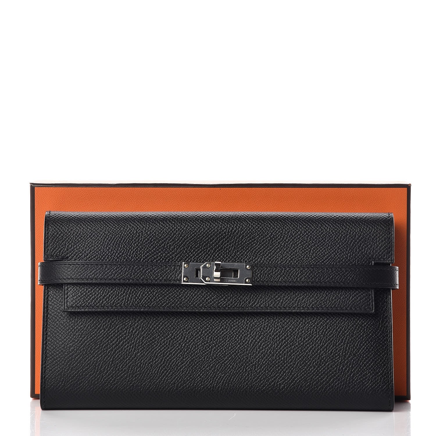 Hermes Epsom Kelly Longue Wallet Black 10 of 10