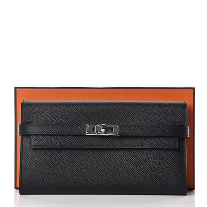 Hermes Epsom Kelly Longue Wallet Black 10 of 10