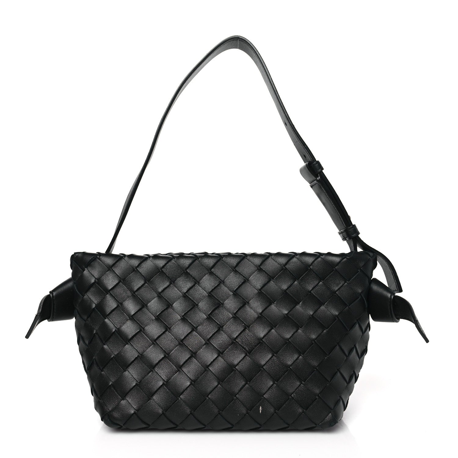 Bottega Veneta Nappa Intrecciato Tie Shoulder Bag Black Black 1 of 10