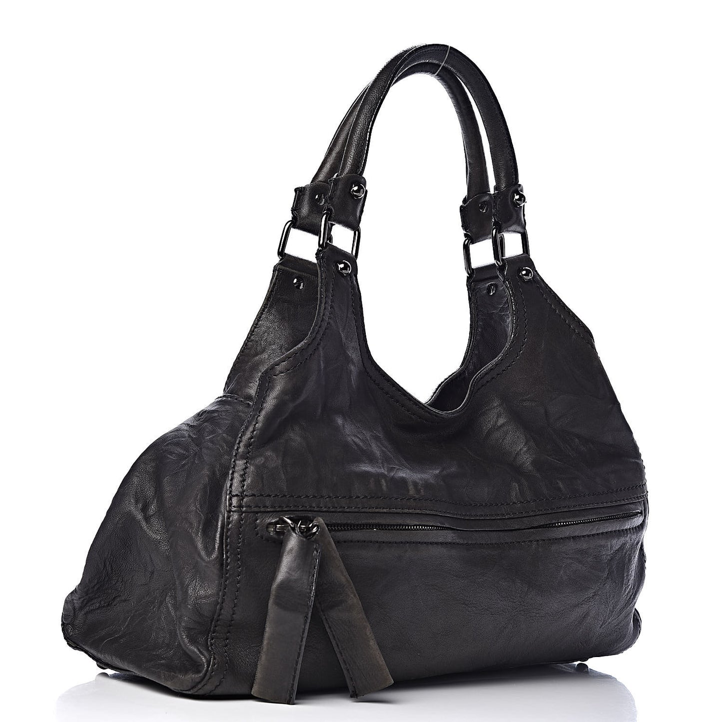 Lambskin Bettina Hobo Black