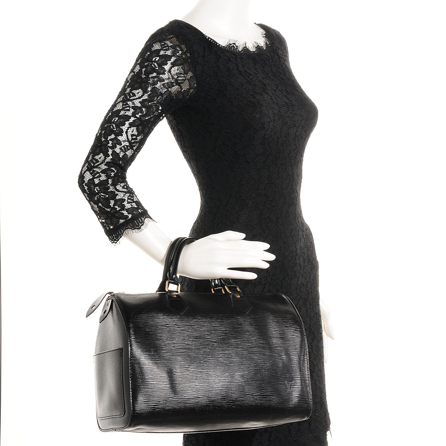 Louis Vuitton Epi Speedy 30 Black 2 of 7