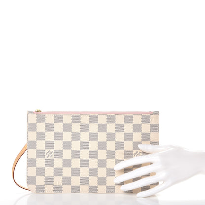 Louis Vuitton Damier Azur Neverfull MM GM Pochette Rose Ballerine 2 of 8